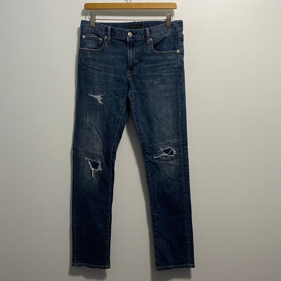 Uniqlo Slim Straight Low Rise Distressed Jeans‎ Men Waist 31